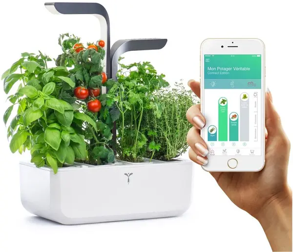 Gradină de casă Veritable - Connect, Bluetooth, 9.5 W,alb-grafit