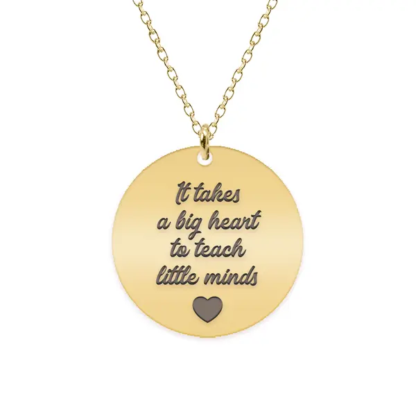 Graduatio - Colier personalizat profesoara/invatatoare din argint 925 placat cu aur galben 24K