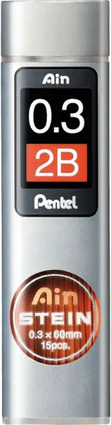 Graffiti Pentel - Ain Stein, 2B, 0.3 mm, 15 buc