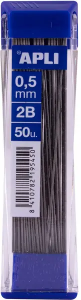 Grafit pentru creion automat Apli - 2B, 0.5 mm, 50 bucăți