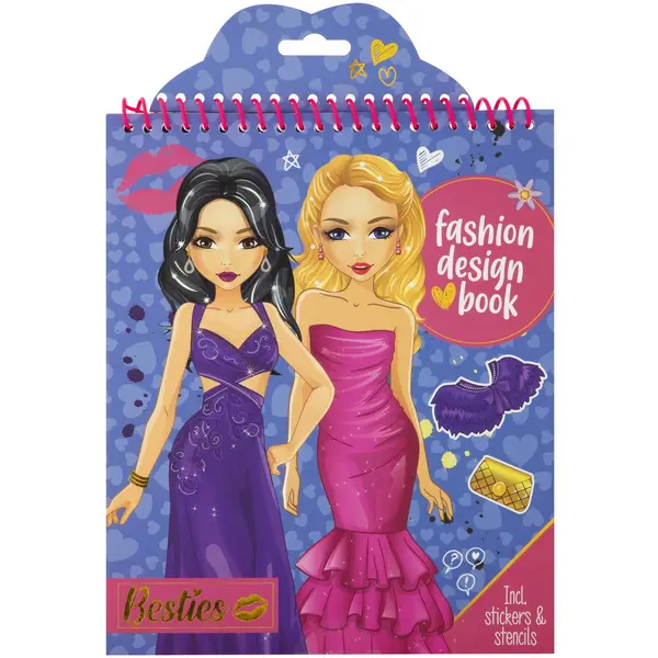 Grafix Carte cu abtibilduri - Fashion Design (Albastru)