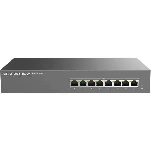 Grandstream Switch Grandstream GWN7701PA, 8 porturi Gigabit, 8 PoE+, Neadministrat