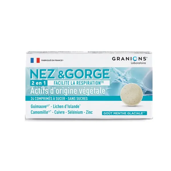 Granions LGN Comprimate supt mentolate Nas-Gat, 24 tablete