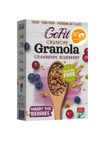 Granola cu afine si merisoare fara gluten, 250g, Avena GoFit