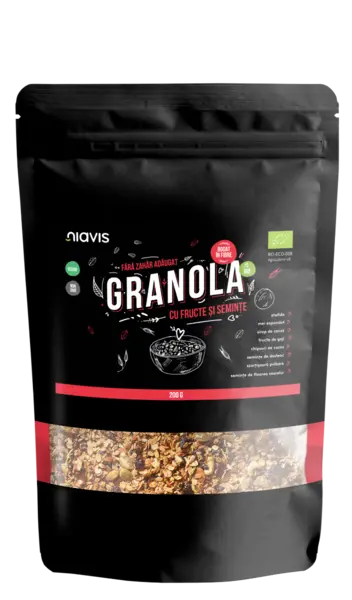 Granola cu Fructe si Seminte Eco, 200g, Niavis