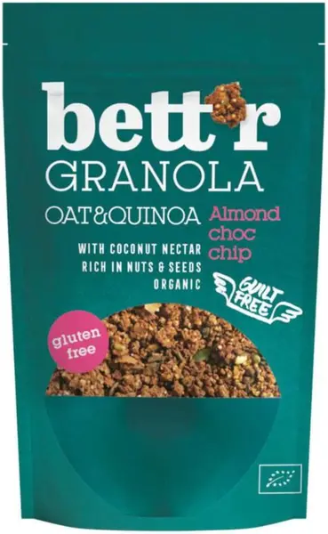 Granola cu migdale și bucățele de ciocolată, 300 g, Bett'r