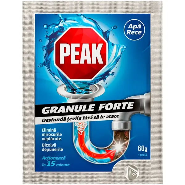 Granule desfundat tevi 60GR Peak Out Apa rece Granule desfundat tevi 60GR Peak Out Apa rece