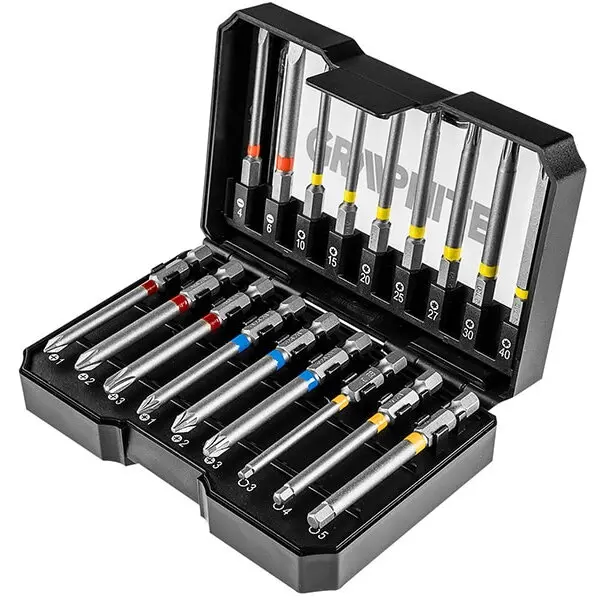 Graphite Set biti Graphite, 56H606, lungime 75 mm, otel S2, 18 bucati