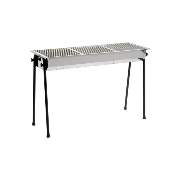 Gratar carbuni, inox, cu 3 gratare 345x345 mm fiecare, 1145x380x(H)770 mm, Hendi Resto, potrivit si pentru uz profesional