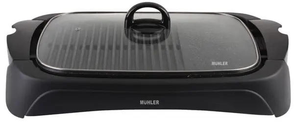 Grătar electric cu capac Muhler - MG-4030M, 2000W, nevrat, negru