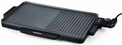 Gratar electric Heinner HEG-F2000GT, 2000W, Temperatura reglabila, Placa fixa non-adeziva (Negru)