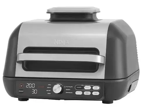 Gratar electric Ninja Foodi AG651EU, functie friteuza aer cald, 2460 W, 3.78 L (Negru/Gri)
