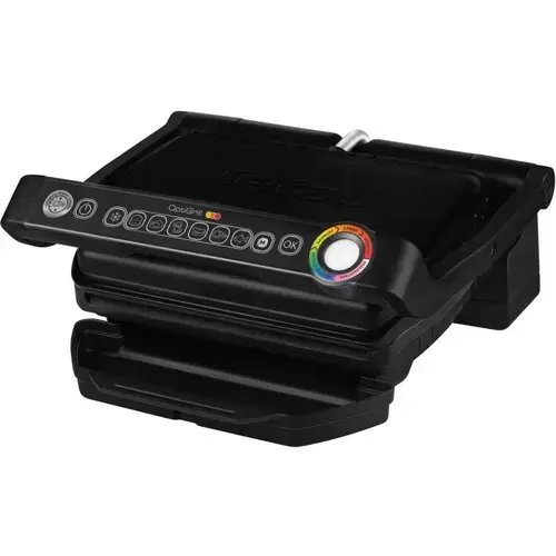 Gratar electric Tefal GC 7058 Optigrill, 2000 W, 6 programe, Termostat ajustabil, Suprafata 600 cm2 (Negru)