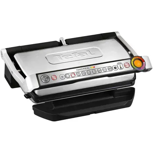 Gratar electric TEFAL GC724D12 OptiGrill+ XL Snacking & Baking, 2000W, 9 programe de gatire, indicator pentru nivelul de gatire (Argintiu)