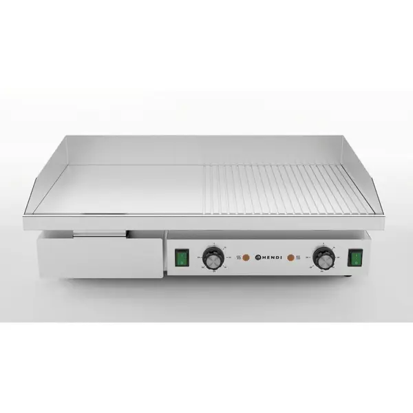 Gratar neted si striat, Hendi, 400V/4400W, 720x460x(h)241