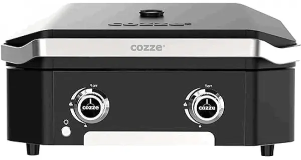 Gratar pe gaz tip plancha cu 2 arzatoare si capac Cozze 600 5 kW 90514