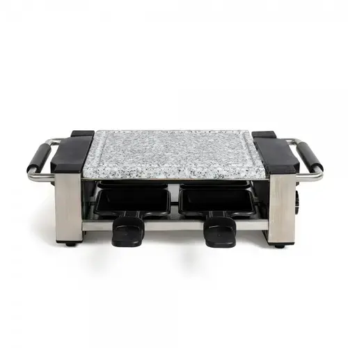 Gratar Raclette cu plita detasabila din granit Livoo DOC261, 650 W, 4 persoane (Gri)