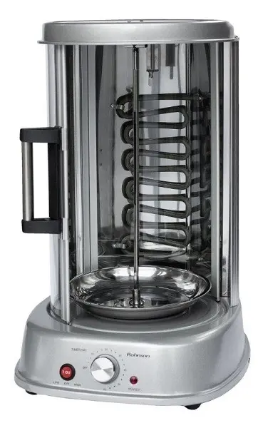 Grătar vertical Rohnson - R-2540, argintiu