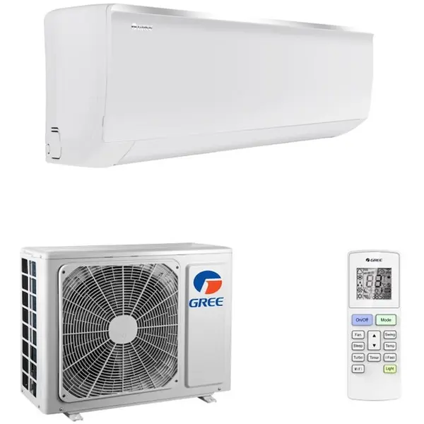 GREE Aparat de aer conditionat GREE Eco Inverter Bora A4 Silver 9000 BTU, freon R32, Wi-Fi, Filtru Silver Ion si Cold Plasma, I Feel, Afisaj Ceas, Kit Instalare Inclus