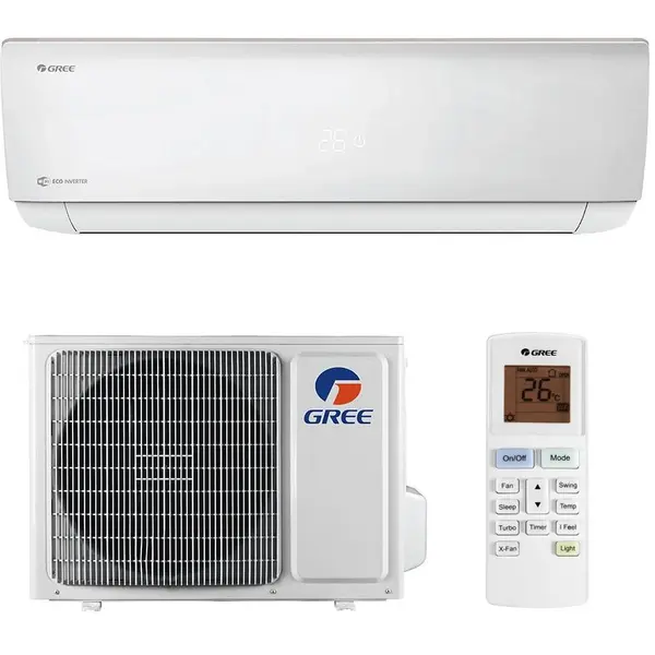 GREE Instalatie de aer conditionat Aparat de aer conditionat GREE Eco Inverter Bora A4 Silver 24000 btu, Wi-Fi Control Integrat, Filtru Silver Ion, Generator Cold Plasma, Alb