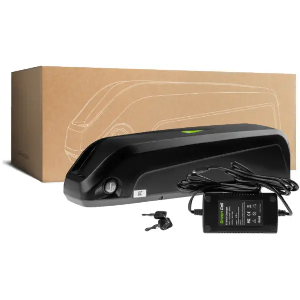 Green Cell Baterie pentru o bicicleta electrica, Green Cell, EBIKEGCF03, 48V, 14.5Ah, Li-Ion z Ladowarka GC PowerMove