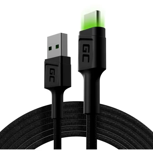 Green Cell Green Cell KABGC13 cablu USB 2 m USB 2.0 USB A USB C Negru