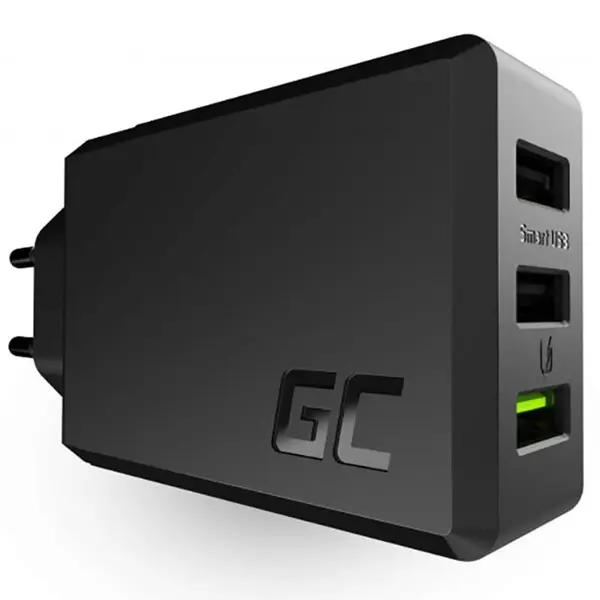 Green Cell Incarcator retea Green Cell, Fast charging, 30W, 3 x USB-A, Universal, Negru