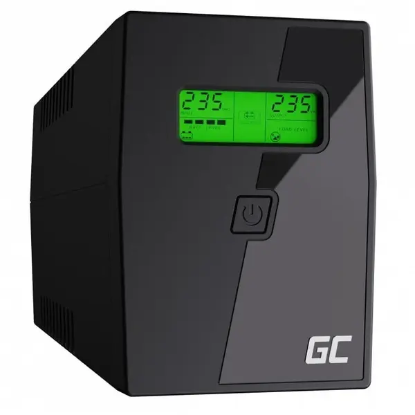 Green Cell Sursa de alimentare neintreruptibila, Green Cell UPS02, 800 VA, 480 W, AVR, Negru