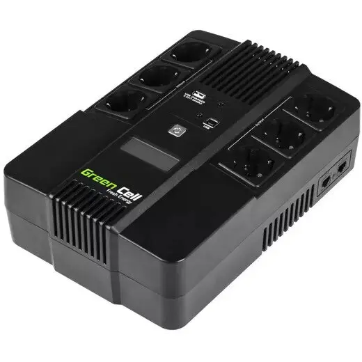 Green Cell UPS Green Cell 360W 600VA AiO line-interactive USB RJ45 LCD display 6 Prize Schuko