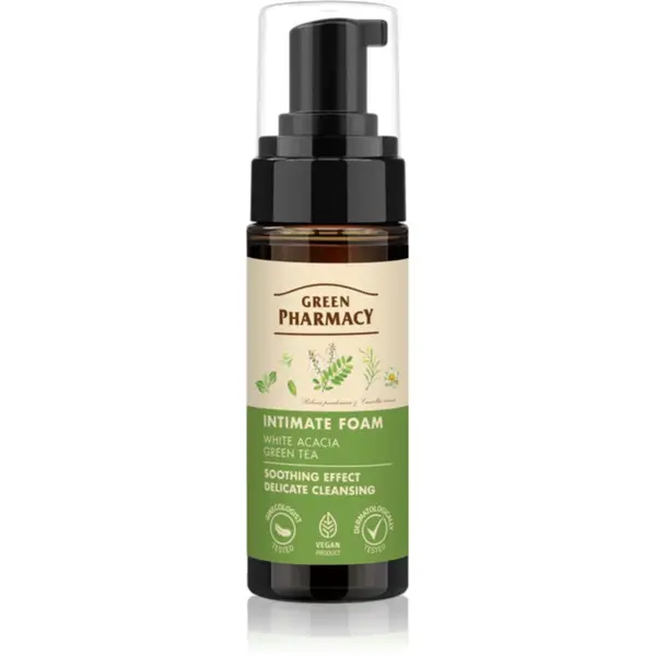 Green Pharmacy Acaccia & Tea spumă pentru igiena intimă 150 ml