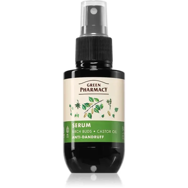 Green Pharmacy Birch Buds & Castol Oil Care Serum ser anti matreata 100 ml