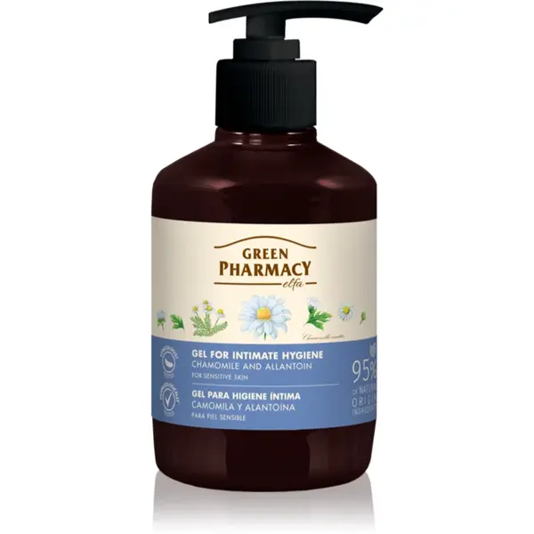 Green Pharmacy Chamomile Gel for Intimate Hygiene gel pentru igiena intima pentru piele sensibila 370 ml