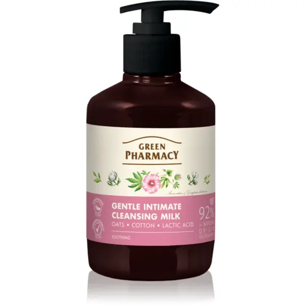 Green Pharmacy Oats & Cotton lotiune pentru igiena intima 370 ml