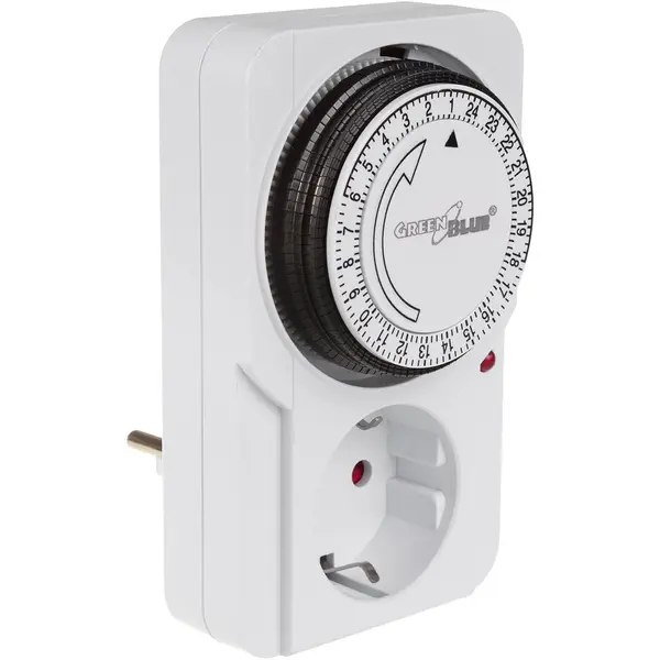 GreenBlue Cronometru mecanic GreenBlue GB360 F, 48 de programe, sarcina maxima 16A, IP20, Alb