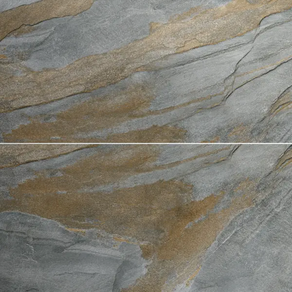 Gresie antiderapanta exterior / interior Slate Grey 60 x 120 cm mata portelanata rectificata aspect ciment