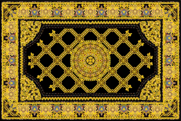 Gresie decorativa / covor ceramic Baroque Aswad 1218517-1B 120X180 (6 placi 60X60) lucioasa