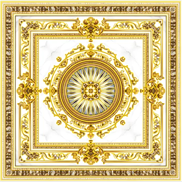 Gresie decorativa / covor ceramic Baroque Juman 1202059-1B 120X120 (4 placi 60X60) lucioasa
