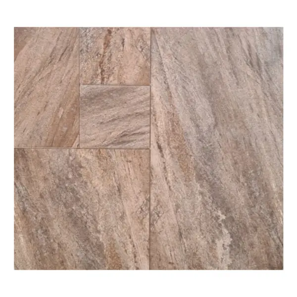 Gresie exterior / interior antiderapanta Kare Stone Brown 60 x 60 cm mata portelanata rectificata tip piatra naturala