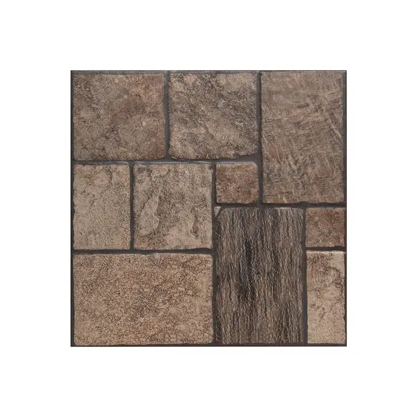 Gresie exterior / interior portelanata Luxten Brown 33 x 33 cm mata tip piatra