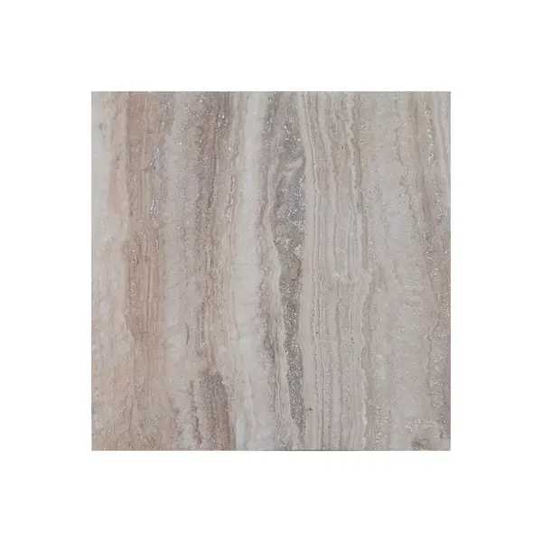 Gresie exterior / interior portelanata Travertino Marfil 60 x 60 cm lucioasa rectificata tip piatra naturala