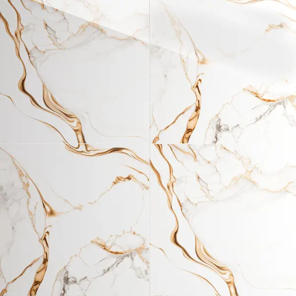 Gresie interior rectificata Sahara Gold 61 x 61 cm satinata tip marmura