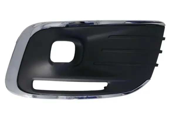 Grila bara Fata Dreapta cu orificii proiector ceata, cu gauri pentru lumini de zi, plastic, crom negru potrivit CITROEN C-ELYSEE 11.12- 11.16-