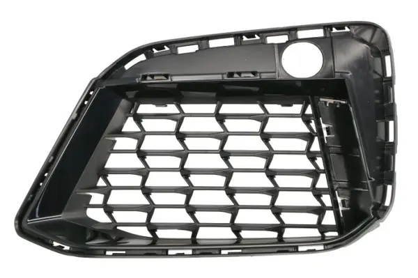 Grila bara Fata Dreapta deschis, pachet M, cu orificii senzori parcare, plastic, negru lucios potrivit BMW 3 G20, G80, G28, 3 G21, G81, 5 G30, F90, 5 G31 09.16-