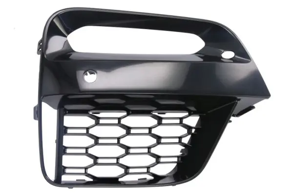 Grila bara Fata Dreapta deschis, pachet M, cu orificii senzori parcare, plastic, negru-mat potrivit BMW X3 G01, X3 G01, F97, G08, X4 G02, F98 08.17- 10.17-