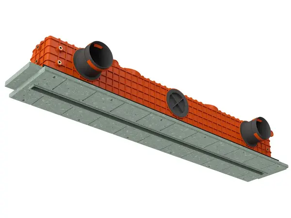 - Grilă de ventilație încastrată în rigips Ergovent, LINEO PRO PROFILE 1000, 75mm