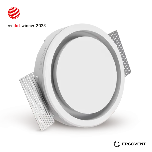 grila de ventilatie incastrata in rigips ergovent rondo160