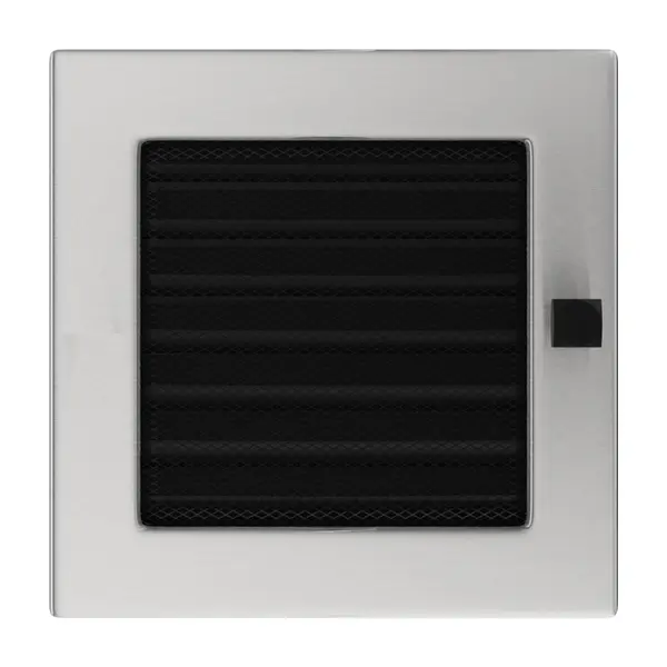 Grila inox slefuit cu jaluzea 17x17 pentru aerisire semineu