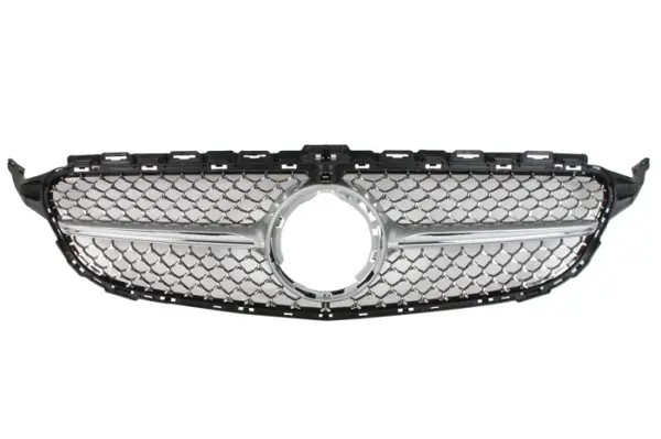 Grila radiator cu orificii camera, crom argintiu potrivit MERCEDES C-KLASA W205 12.18-02.21