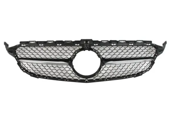 Grila radiator cu orificii camera, negru crom potrivit MERCEDES C-KLASA W205 12.18-02.21