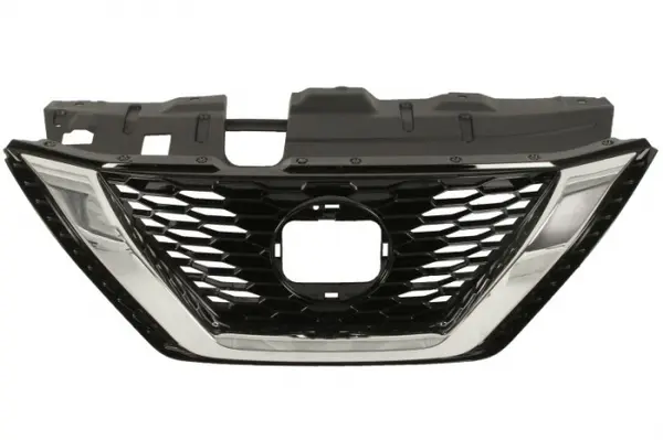 Grila radiator (cu orificii senzor parcare, negru) potrivit NISSAN QASHQAI II J11 03.17-12.20